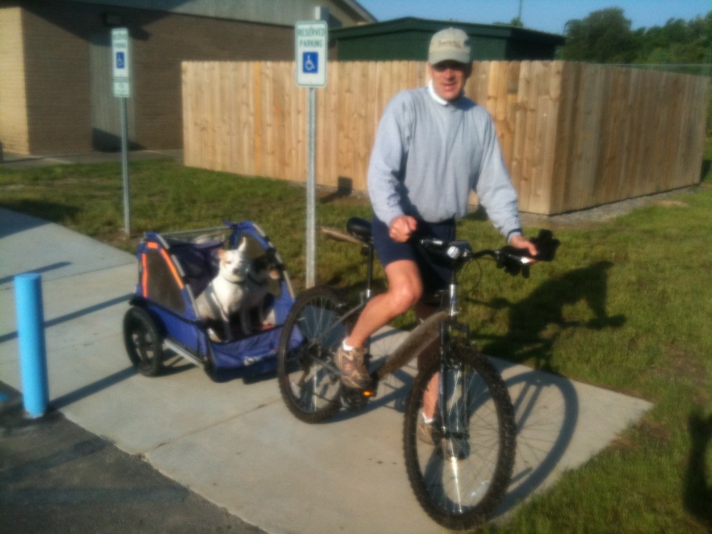 Dennis Landon with loyal companions Bree and Codi @ Highland Park, April 17, 2011