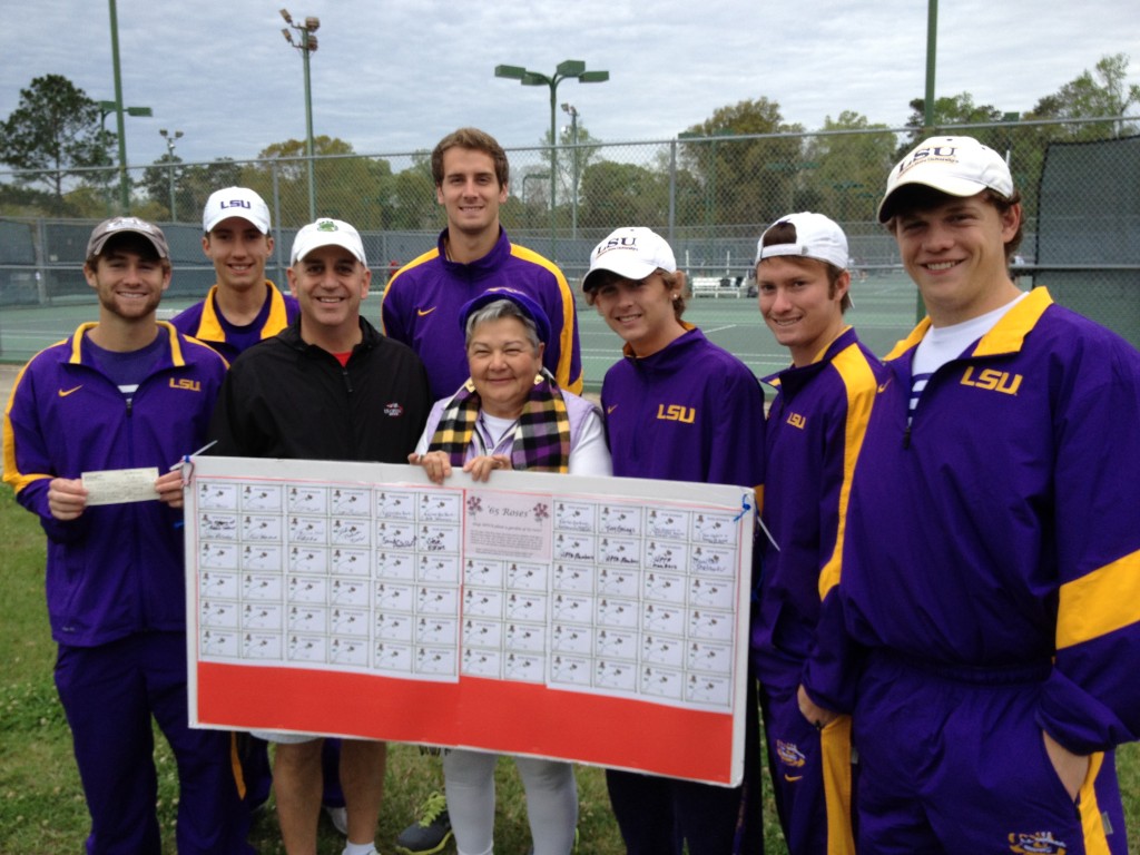 LSU Men's tennis team visits HPTA March 10, 2012
