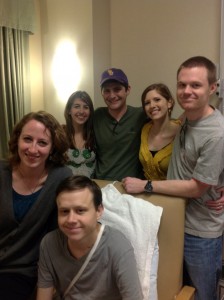 Jame Crane with friends and family